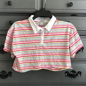 rue21 Striped Crop Top XS